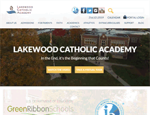 Tablet Screenshot of lakewoodcatholicacademy.com